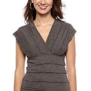 Max Studio Sophie Layered grey top size S